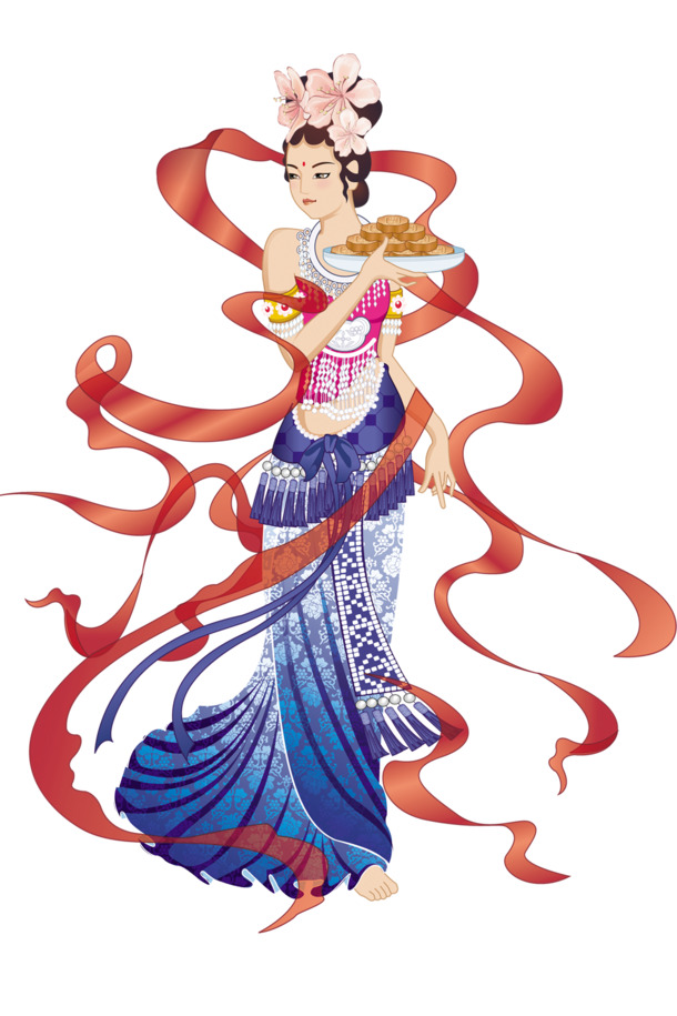 中秋节嫦娥PNG透明高清图，节日元素设计素材免费下载