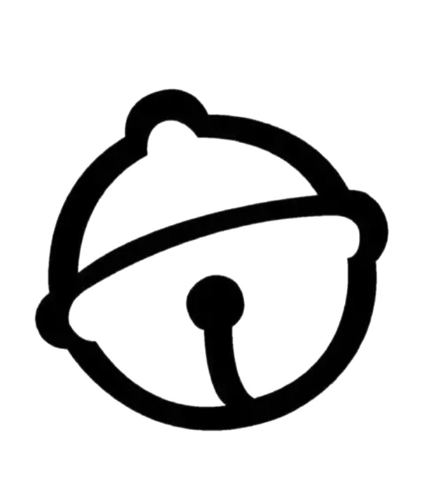 黑色铃铛PNG透明图标，高清免扣素材，一键下载设计元素