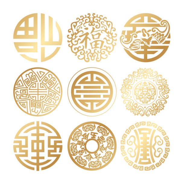 中国传统窗花剪纸PNG高清透明图片，精美花纹装饰元素，设计素材免费下载