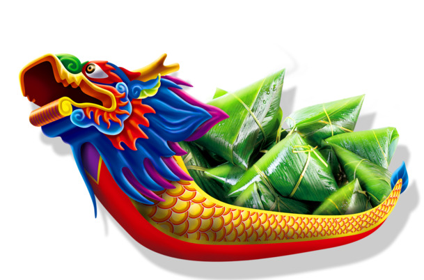 端午节赛龙舟PNG透明图片，高清PSD设计素材免费下载
