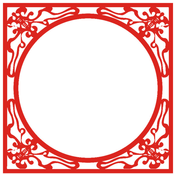 剪纸边框PNG透明素材，高清花纹图片设计元素，免费下载