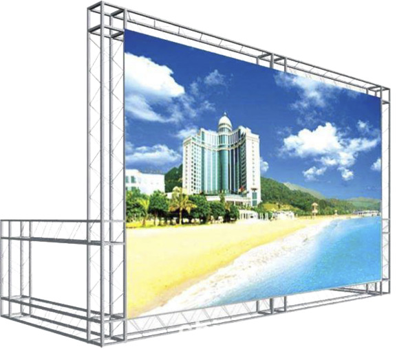 舞台灯光架与展板PNG透明图，高清背景元素，场景设计素材下载