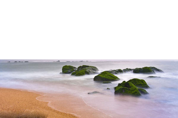 海边冲洗石头高清PNG透明背景摄影风景图片，设计素材免费下载