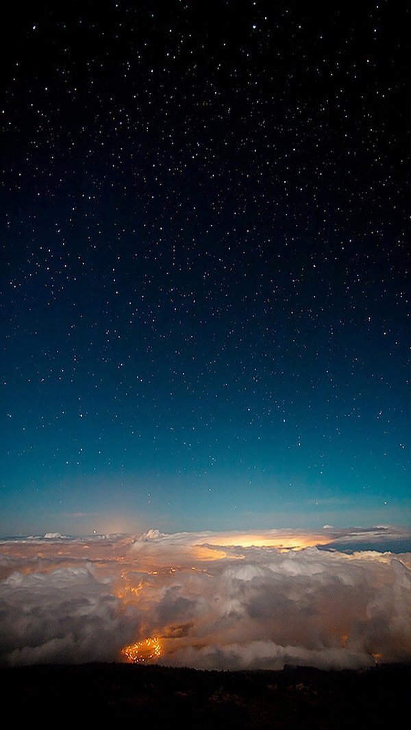 高清唯美黑色星空PNG透明背景，创意摄影风景素材下载
