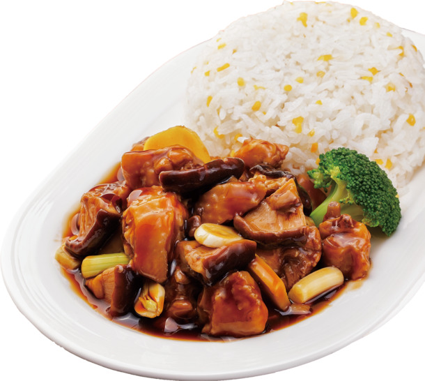 香菇滑鸡套饭PNG透明图&PSD设计素材，高清免扣元素下载
