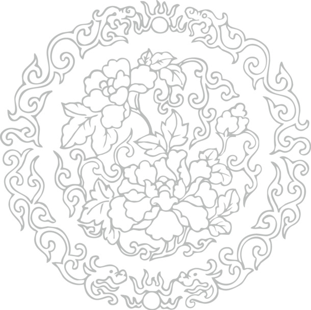 牡丹花纹PNG透明图片，高清装饰元素与设计素材下载