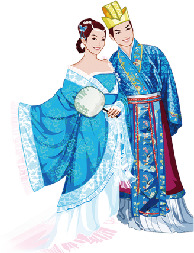 七夕节牛郎织女PNG透明图，高清节日元素，浪漫情人节设计素材下载