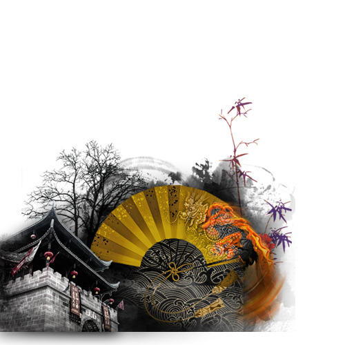 中秋节精选多图层PNG透明背景素材，高清风景摄影PSD设计资源下载