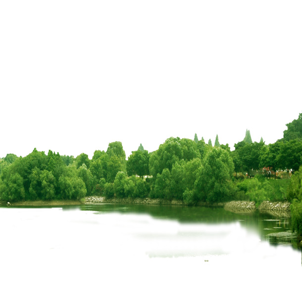 河边美景PNG透明背景，高清摄影素材，免费下载