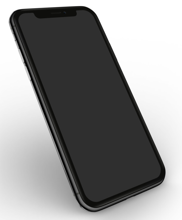 黑色iPhone X高清PNG透明图片，生活装饰元素PSD素材下载