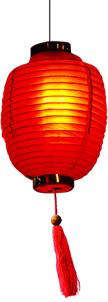 高清红色元旦灯笼PNG，透明背景，节日素材免费下载