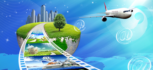 旅游背景PNG透明图，高清Banner海报设计素材下载