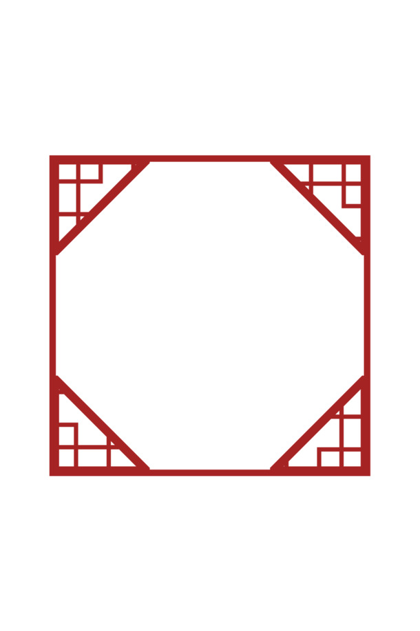边框剪纸窗花PNG透明图片，高清装饰元素设计素材免费下载
