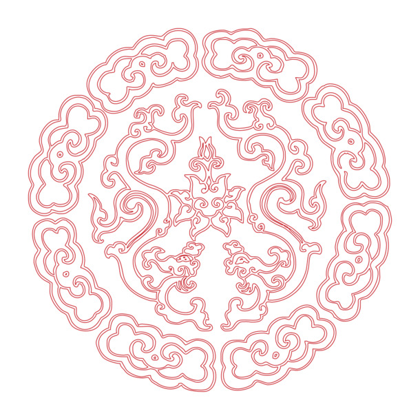 中国风花纹PNG透明图片，高清装饰元素与设计素材下载