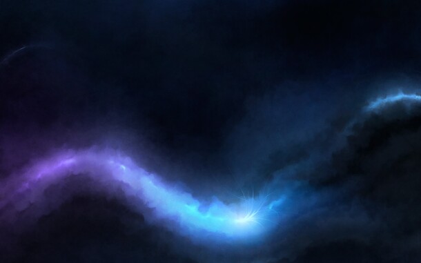 梦幻夜空闪电，抽象高清PNG透明海报背景素材，免费下载
