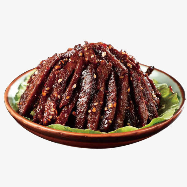 香辣牛肉条PNG透明图，生活装饰元素，设计素材下载