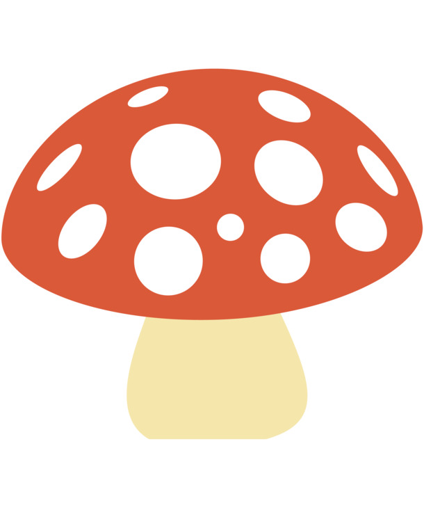 小清新手绘卡通蘑菇装饰海报，高清PNG透明图片，可爱设计素材下载