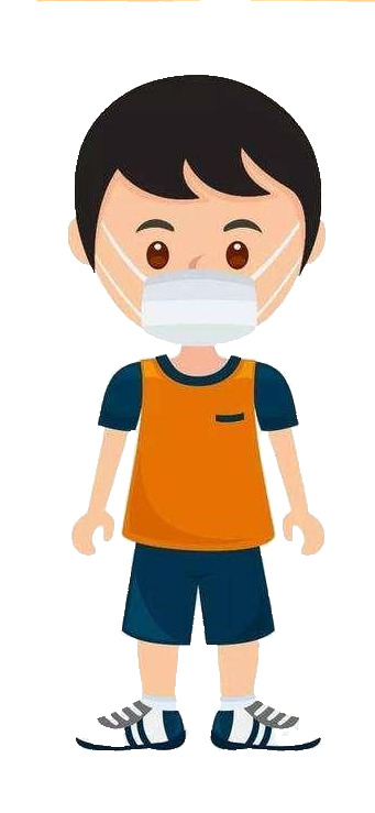 戴口罩的萌娃PNG素材，高清透明免抠图标，设计元素一键下载