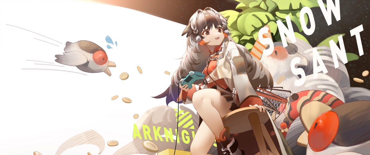 明日方舟雪雉同人少女，4K超清带鱼屏壁纸，3440x1440高清下载