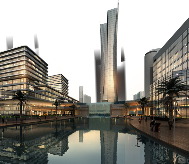 灯火璀璨建筑PNG透明背景图，高清摄影风景素材，免费下载
