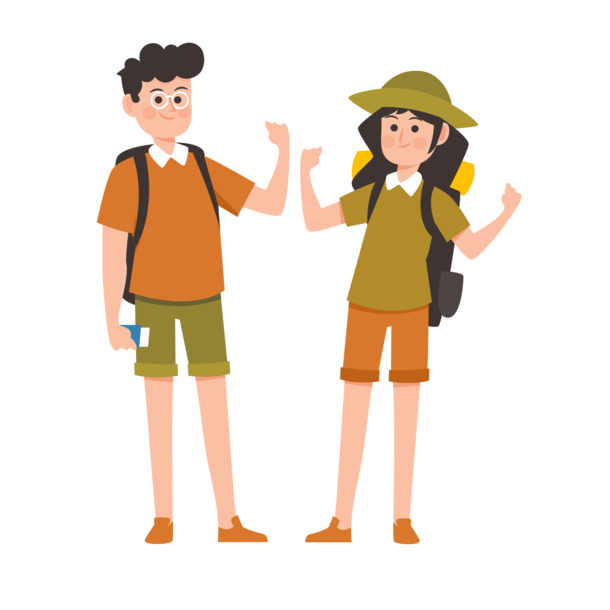 旅游旅行登山探险PNG素材，高清透明免扣人物与其他元素下载