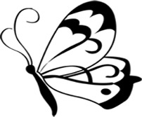 金秋手绘黑蝶花纹，高清PNG透明图，动物装饰元素设计素材下载