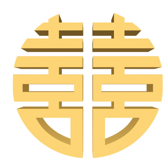 中国风双喜PNG透明装饰元素，高清下载，创意图片素材