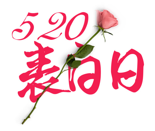 白色表白日海报设计素材，高清PNG透明图片，免扣元素，字体元素，CER格式，免费下载