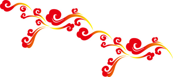 喜庆红色装饰花纹PNG素材，元旦春节元宵节日元素高清透明图片下载