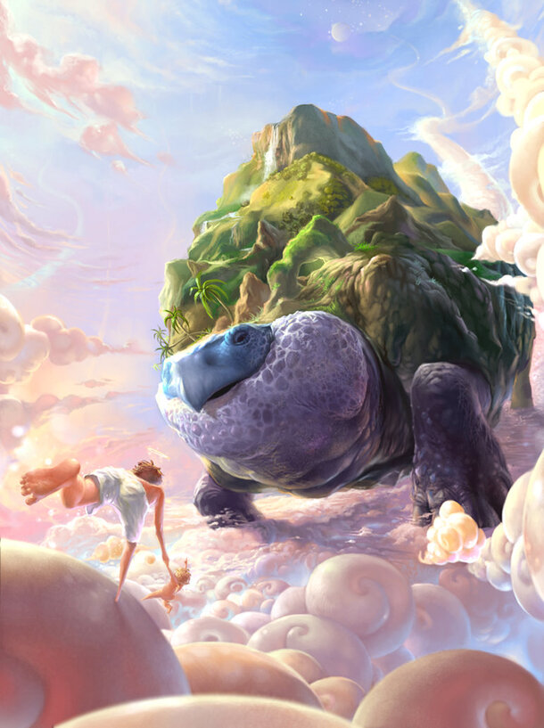 梦幻天空巨兽，高清PNG透明背景卡通手绘图片素材下载
