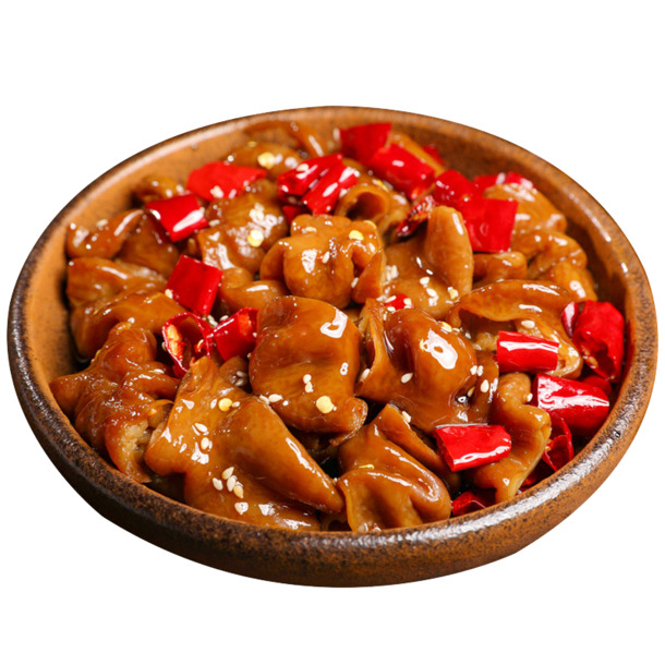 冷吃猪大肠微距特写，高清PNG透明图片，生活装饰元素，设计素材下载