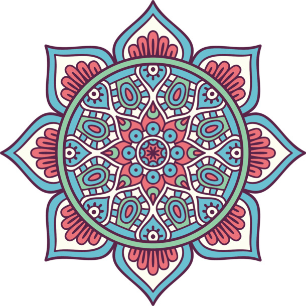 手绘地毯图案，高清PNG透明素材，装饰花纹AI格式，免费下载