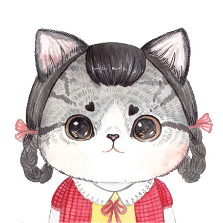 高清猫咪PNG头像，手绘卡通元素，透明背景，设计素材免费下载