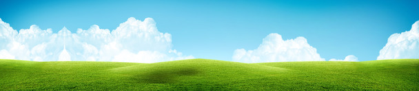 牛奶清新草原背景banner，高清PNG透明设计素材，免费下载海报图片