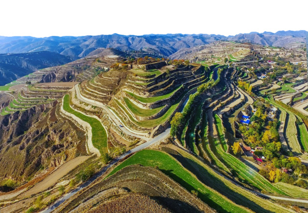 黄土大塬绝美风景，高清PNG透明背景大图，摄影素材下载