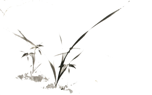 水墨画高清PNG透明素材，墨迹笔触装饰元素，免费下载