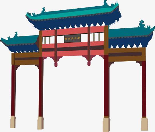 中国风牌楼免扣PNG高清透明装饰图片素材，设计必备之选