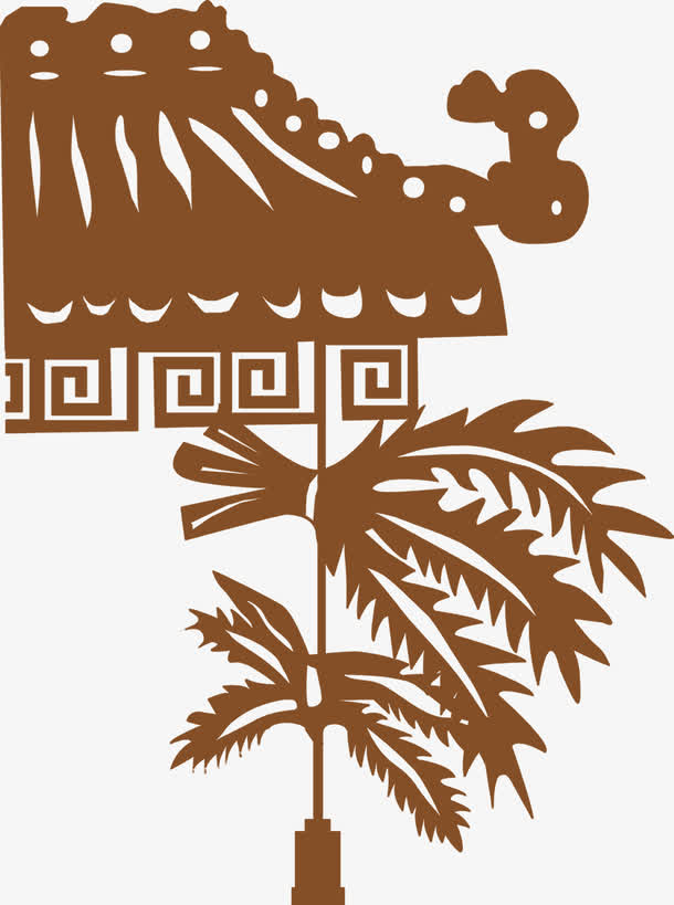 手绘古典艺术建筑PNG透明图，端午节节日元素，高清素材下载