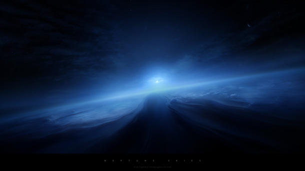 探秘蓝色星际，高清PNG透明背景星球图片，创意banner海报设计素材下载