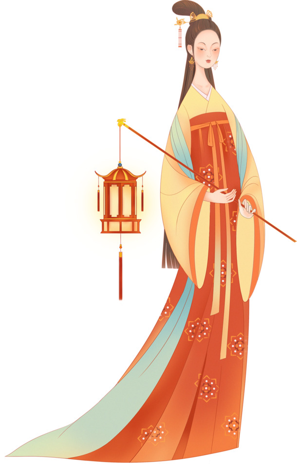 元宵节人物PNG透明图，高清节日元素，春节、元旦设计素材下载