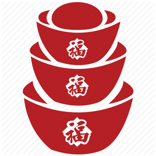 红色金元宝剪纸PNG透明图，节日氛围满满，元旦春节元宵素材下载