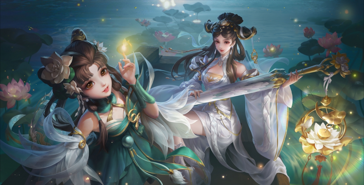 王者荣耀青白蛇皮肤，全新优化版无水印4K高清壁纸，超清画质4243x2160，精美游戏图片下载