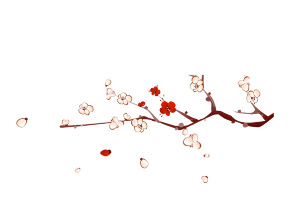 梅花高清PNG透明图片，中国风装饰元素，设计素材免费下载