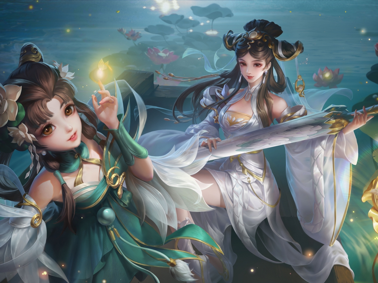 王者荣耀青白蛇高清优化壁纸，平板电脑专属，2732x2048超高清下载