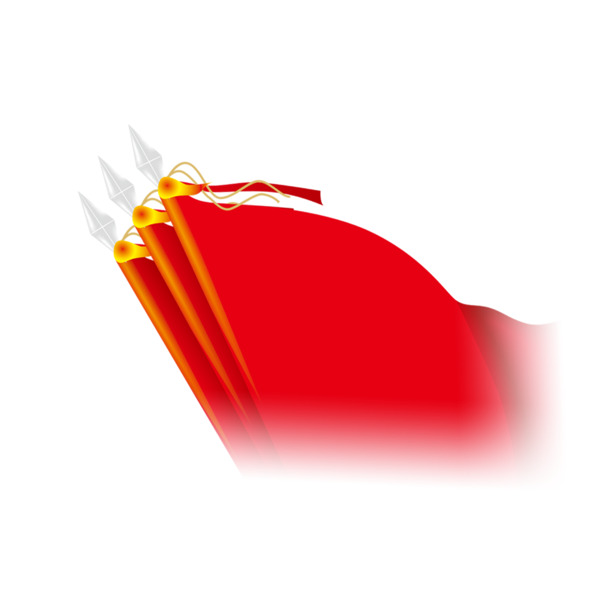 国庆佳节必备，高清红色旗子PNG透明图片，创意节日元素设计素材免费下载