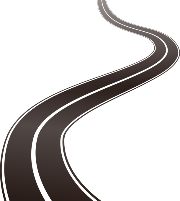 卡通手绘弯曲道路矢量图，高清PNG透明素材，创意卡通元素设计下载