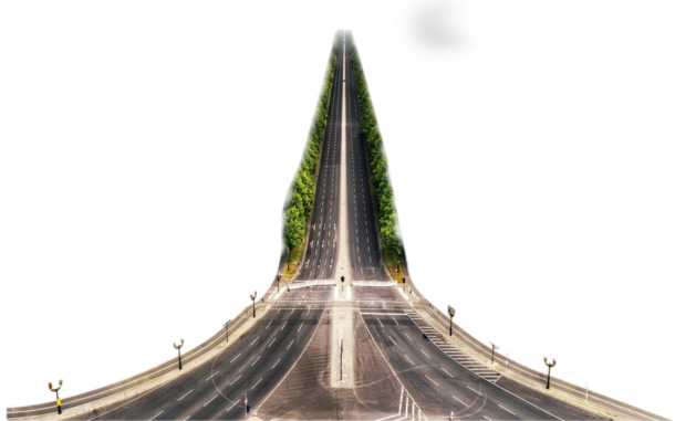 通天公路创意素材，高清PNG透明背景，风景摄影图片设计下载