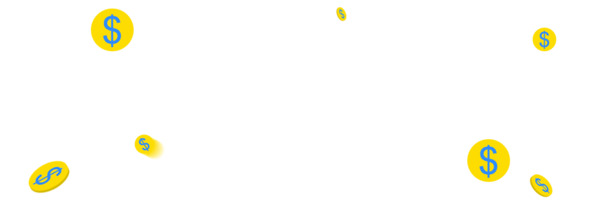 漂浮金钱PNG透明图，高清几何元素，PSD设计素材免费下载
