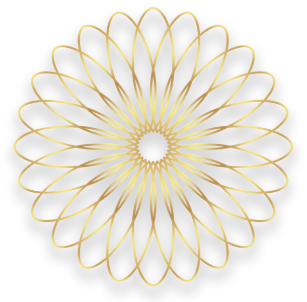 高清金色镂空雕花PNG素材，手绘装饰花纹，透明图片设计元素下载