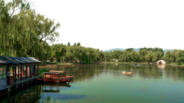 圆明园河畔美景，高清PNG透明背景风景图片，设计素材免费下载